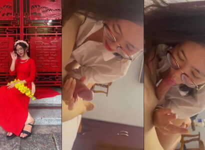 Em gái kính cận trong bộ đồ công sở